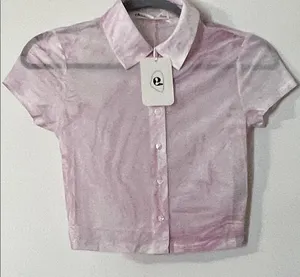 Elodie Light Pink Button Down Shirt thumbnail 1