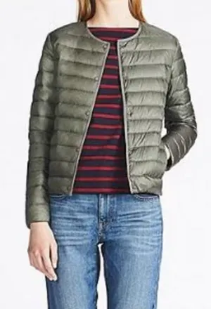 Uniqlo Women's Ultra Light Down Compact Packable Puffer Jacket in Green Gray S thumbnail 1