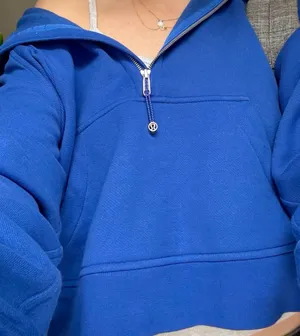 Blue Lululemon Scuba Hoodie Oversized Half-Zip thumbnail 1