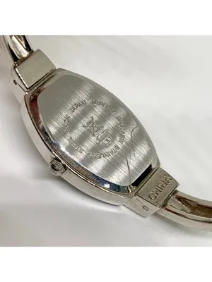 Silver tone quartz analog women cuff bracelet watch 20mm bracelet 7” running thumbnail 6