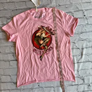VTG Y2K Hell’s Kitchen Chicago Illinois Pink Womens Large Tshirt NWT NEW Retro thumbnail 9