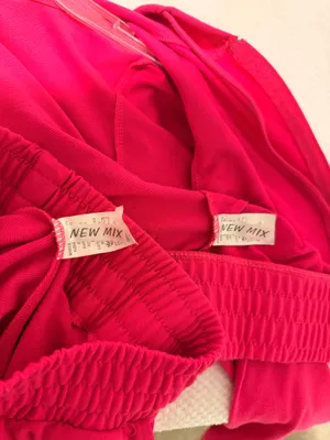 New Mix Womens Hot Pink Cropped Hoodie & Drawstring Shorts thumbnail 7
