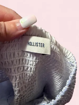 Hollister Light Blue & White Striped Strapless Mini Dress sz xxl tall thumbnail 3