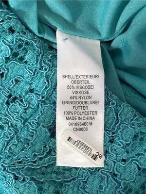 Adrianna Papell Teal Lace Cap-Sleeve Dress Sz 2 thumbnail 10