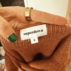 [Superdown] Copper Metallic Arima Halter Neck Knit Midi Sweater Dress Sz Small S thumbnail 11