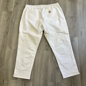 Carhartt White Pants Scrubs Women's Size 2XL Petite NEW C51213 Tech RN MD LPN thumbnail 3