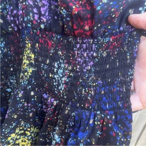 EUC Free People Anna Open Back Dress Black Floral Size Medium thumbnail 8
