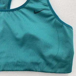 Nike Medium Sports‎ Bra Teal Dri Fit Medium Support Wicking Racerback Athletic thumbnail 4