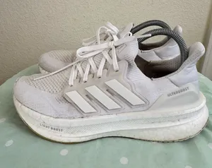 Adidas Ultraboost 5 shoes in a "Triple White" colorway Size 8 thumbnail 1