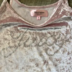 Juicy Couture Velvet Pink Tank Top Size Medium thumbnail 2