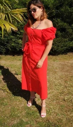 H&M Red Orange Dress thumbnail 2