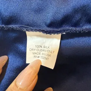 Amanda Uprichard M 100% Liquid Silk‎ Shift Dress Blue Career Office Made In USA thumbnail 12