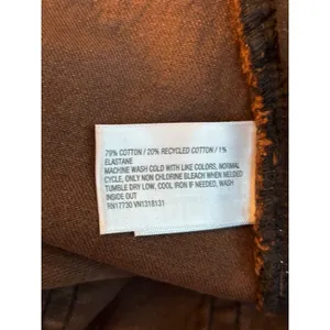 Wild Fable Brown Denim Midi Skirt Raw Hem Front Slit Size 14 Fair Trade thumbnail 3