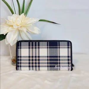 NWT Coach Dempsey Large Phone Wallet With Garden Plaid Print And Coach Patch‎ thumbnail 2