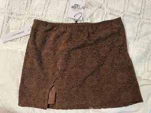 Princess Polly Bennington Lace Skirt Brown thumbnail 3