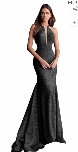 Jovani Halter Neck Formal Dress thumbnail 1