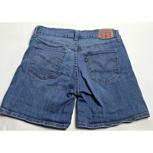 Levis Denim Blue Jean Shorts Womens Size 28 thumbnail 4