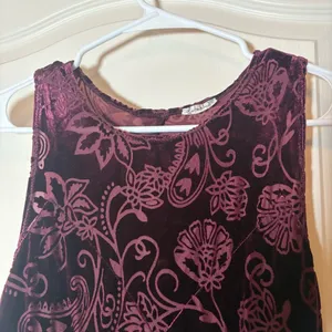 Intimately Free People Burnout Babe Purple Velvet Mini Bodycon Sleeveless Dress thumbnail 3