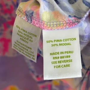 Lilly Pulitzer Lacy Tank Top Size Medium Pima Cotton Modal Floral Tropical thumbnail 6