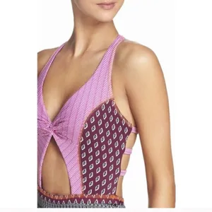 BCA Cutout Caged Printed One Piece Swimsuit thumbnail 5