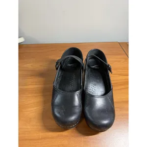 Dansko Marcelle Mary Jane Clog Womens 39/ 8.5 Black Leather Comfort Minimalist thumbnail 2