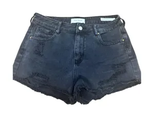 PACSUN Denim Shorts Womens Size 28‎ Black High Rise Distressed Festival thumbnail 1