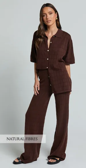 New Showpo Tommy Cotton Two Piece Set Knit Top And Pants Size Medium MSRP $109 thumbnail 1