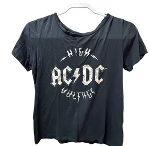 AC/DC Black Graphic Band Tee Size Medium thumbnail 1