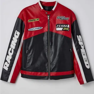 Urban Outfitters iets frans Oversized Patch Racer Moto Jacket thumbnail 3