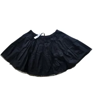 J.‎ Crew NWT Black Pleated Tie Waist Mini Skirt Lace Trim Size Medium thumbnail 3