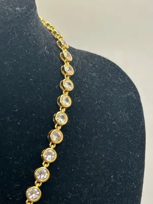 CZ Bezel Set Tennis Chain Gold 6mm 18 Inch No Pass Womens Waterproof New thumbnail 3