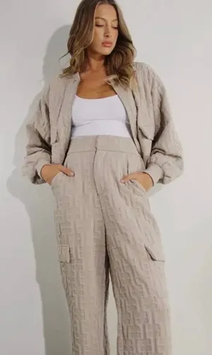 Embossed in Bomber and Long Pants Set by Mulla Tan thumbnail 1