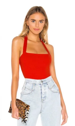 superdown Red Halter Top  thumbnail 1