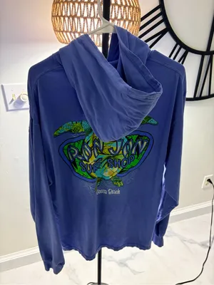 Comfort Wash Lilac Hooded Pullover Blue Size L thumbnail 4