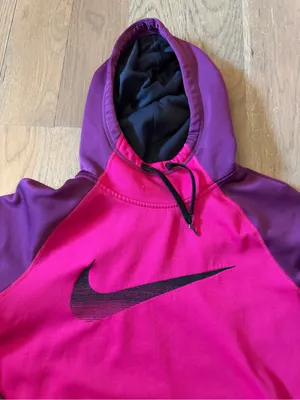 Women’s Nike Hot Pink Purple Dry Fiy hoodie sweatshirt sz M thumbnail 3