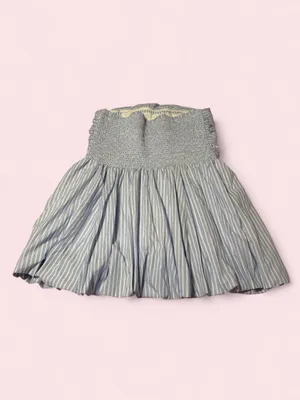 Hollister Light Blue & White Striped Strapless Mini Dress sz xxl tall thumbnail 2