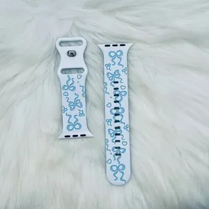Blue Bow Design Apple Watch Bands 42mm 44mm 45mm 49mm thumbnail 4