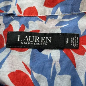Lauren Ralph Lauren Top Women's S Cotton Voile Button Up Lightweight Preppy thumbnail 6