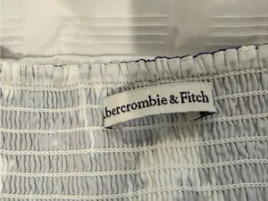 Abercrombie & Fitch Blue & White Floral Puff Sleeve Mini Dress XXS thumbnail 5