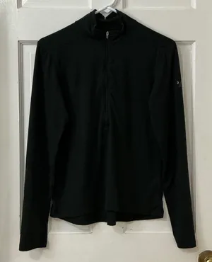 REI 1/4 Zip Pullover Women M Black UPF 50+ Athletic Hiking Base Layer Gorpcore Size M thumbnail 1