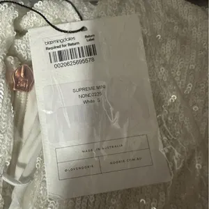 Revolve Nookie Supreme White Sequin Strappy NYE Mini Dress‎ Size S NEW thumbnail 5