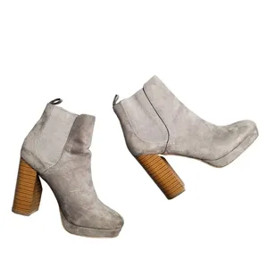 Charlotte Russe Gray Ankle Suede Platform‎ Boots thumbnail 3