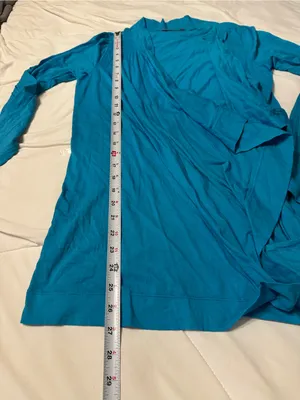 Velvet by Graham & Spencer Turquoise Open-Front Long Sleeve Cardigan -NWT - Sz M thumbnail 10