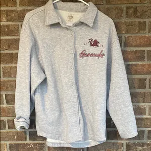 Gameday Couture Gamecocks Gray Button-Up Fleece lined Shirt thumbnail 1