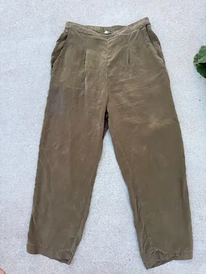 Whimsy + Row Olive Green Sustainable Cupro Rowen Pants Wide Leg Size Small thumbnail 1