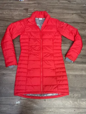 Columbia Women’s S Red Omni-Heat Long Puffer Coat Full Zip thumbnail 2