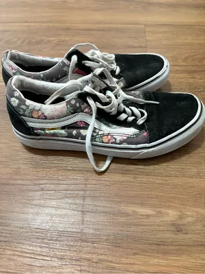 Vans Old Skool Floral‎ Sneakers Women’s Size 7.5 Black Canvas Skate Shoes thumbnail 5