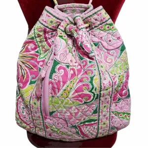 Vera Bradley Drawstring Backpack Pinwheel Pink thumbnail 1
