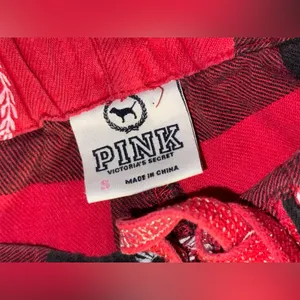 Victoria’s Secret PINK Vintage RARE Low Waist BLACK/RED PLAID VSPINK86 pants thumbnail 4