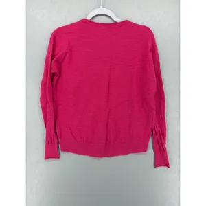 LOFT Womens Sweater Pink‎ Textured Knit Long Sleeve Crew Neck XS thumbnail 3